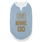 Custom Light Blue Light Khaki Pet Vest