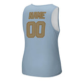 Custom Light Blue Light Khaki Men's Tank Top
