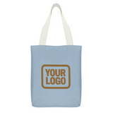 Custom Light Blue Light Khaki Canvas Tote Bag