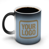 Custom Light Blue Light Khaki Magic Mug