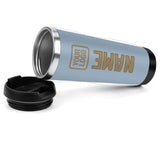 Custom Light Blue Light Khaki Stainless Steel Water Cup