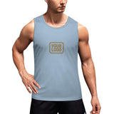 Custom Light Blue Light Khaki Men's Tank Top
