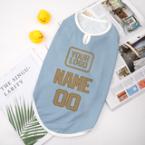 Custom Light Blue Light Khaki Pet Vest