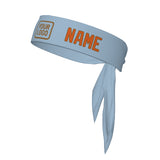 Custom Light Blue Orange Headband