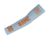 Custom Light Blue Orange Arm Sleeve