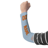 Custom Light Blue Orange Arm Sleeve