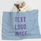 Custom Light Blue Light Purple Pet Blanket