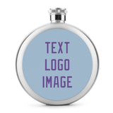 Custom Light Blue Light Purple Hip Flask