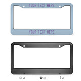 Custom Light Blue Light Purple License Plate Frame