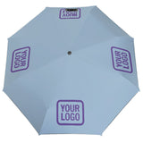 Custom Light Blue Light Purple Automatic Umbrella