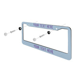 Custom Light Blue Light Purple License Plate Frame