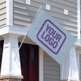 Custom Light Blue Light Purple Flag