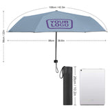 Custom Light Blue Light Purple Automatic Umbrella