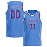 Custom Light Blue & Light Purple Colors Design Sports Basketball Jersey