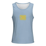 Custom Light Blue Gold Men's Tank Top