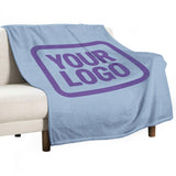 Custom Light Blue Light Purple Blanket