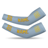 Custom Light Blue Gold Arm Sleeve