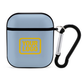 Custom Light Blue Gold AirPods Case