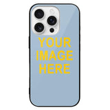 Custom Light Blue Gold Phone Case