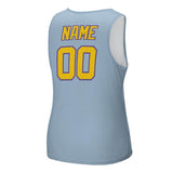 Custom Light Blue Gold Men's Tank Top