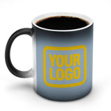 Custom Light Blue Gold Magic Mug