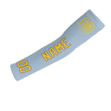 Custom Light Blue Gold Arm Sleeve