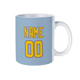 Custom Light Blue Gold Mug