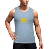 Custom Light Blue Gold Men's Tank Top