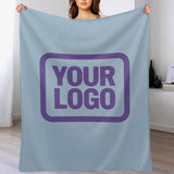 Custom Light Blue Light Purple Blanket