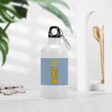 Custom Light Blue Gold Sports Bottle