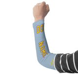 Custom Light Blue Gold Arm Sleeve