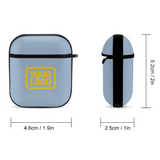 Custom Light Blue Gold AirPods Case