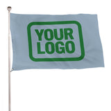Custom Light Blue Emerald Green Flag