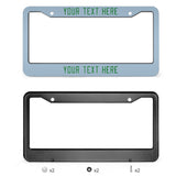 Custom Light Blue Emerald Green License Plate Frame