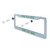 Custom Light Blue Emerald Green License Plate Frame