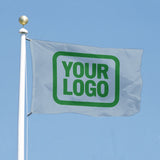 Custom Light Blue Emerald Green Flag
