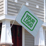Custom Light Blue Emerald Green Flag