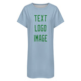 Custom Light Blue Emerald Green Nachthemd