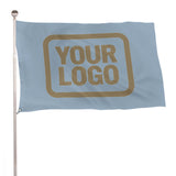 Custom Light Blue Light Khaki Flag