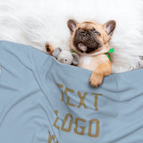 Custom Light Blue Light Khaki Pet Blanket