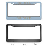 Custom Light Blue Light Khaki License Plate Frame