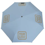 Custom Light Blue Light Khaki Automatic Umbrella