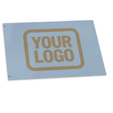 Custom Light Blue Light Khaki Flag