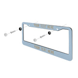 Custom Light Blue Light Khaki License Plate Frame