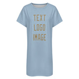 Custom Light Blue Light Khaki Nachthemd