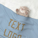 Custom Light Blue Light Khaki Pet Blanket