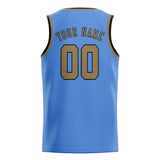 Custom Light Blue & Light Khaki Colors Design Sports Basketball Jersey