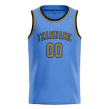 Custom Light Blue & Light Khaki Colors Design Sports Basketball Jersey