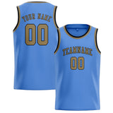 Custom Light Blue & Light Khaki Colors Design Sports Basketball Jersey