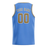 Custom Light Blue & Light Khaki Colors Design Sports Basketball Jersey